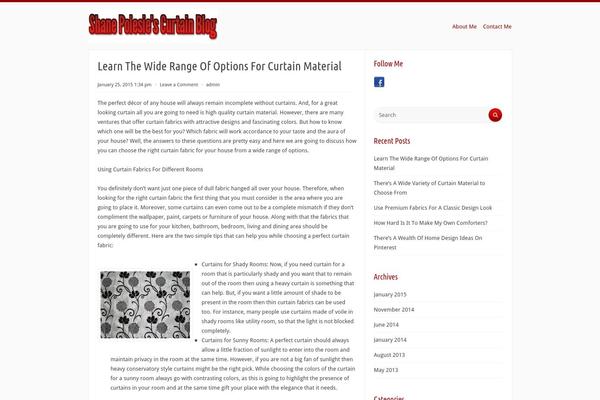Radius theme site design template sample