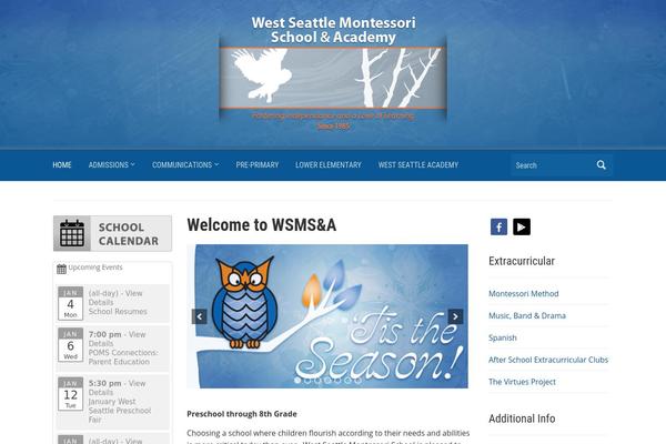 Academica theme site design template sample
