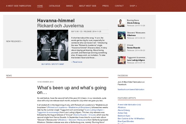 Westside theme site design template sample
