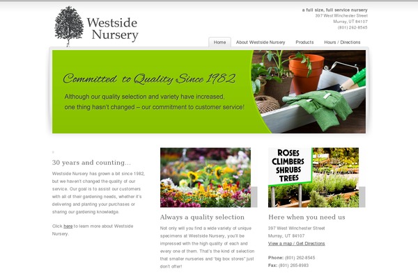 westsidenurseryutah.com site used Cubit