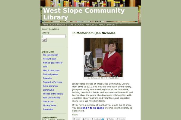 westslopelibrary.org site used Maiden Voyage