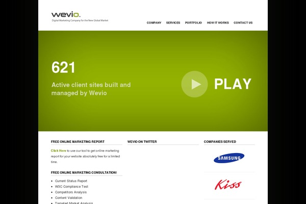Default theme site design template sample