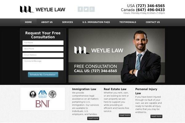 weylielaw.com site used Lead-capture2