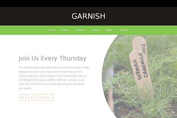 Garnish theme site design template sample