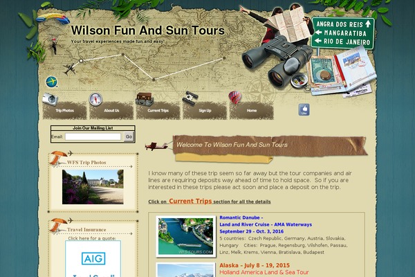 Destination theme site design template sample