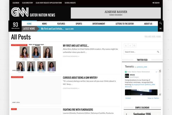 NewsCore theme site design template sample