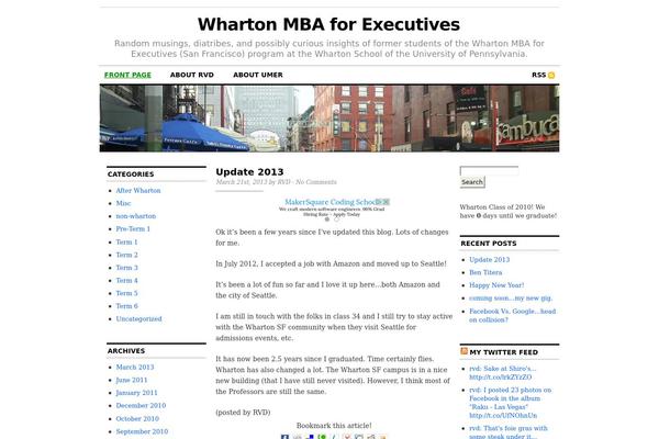 whartonblog.com site used Cutline 3 Column Split