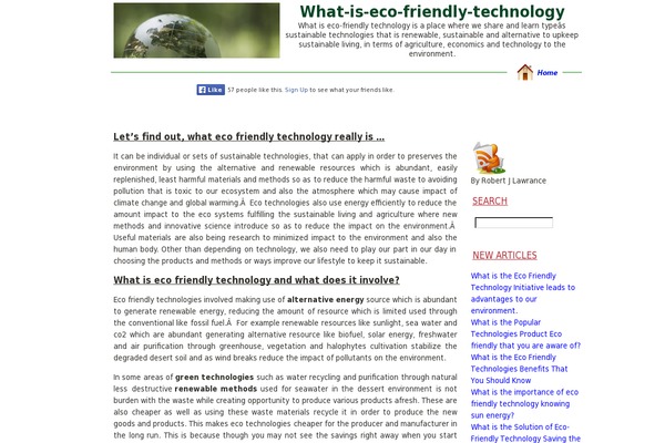 what-is-eco-friendly-technology.com site used Julia