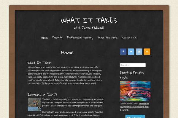 what-it-takes.com site used Classic Chalkboard