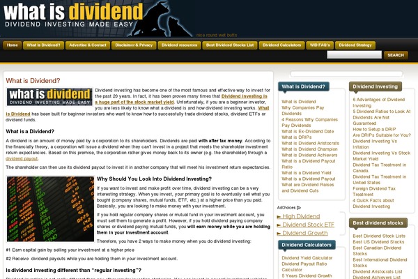 whatisdividend.com site used Intelspec_liquid