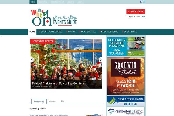 Events theme site design template sample