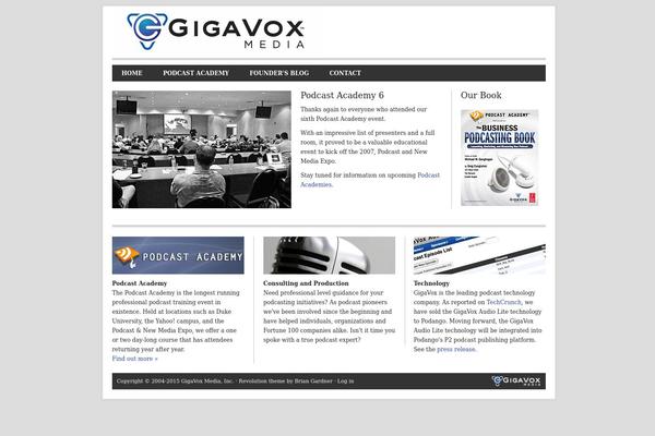 Revolution theme site design template sample