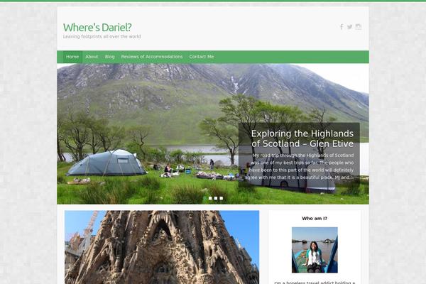 wheresdariel.com site used Travelify