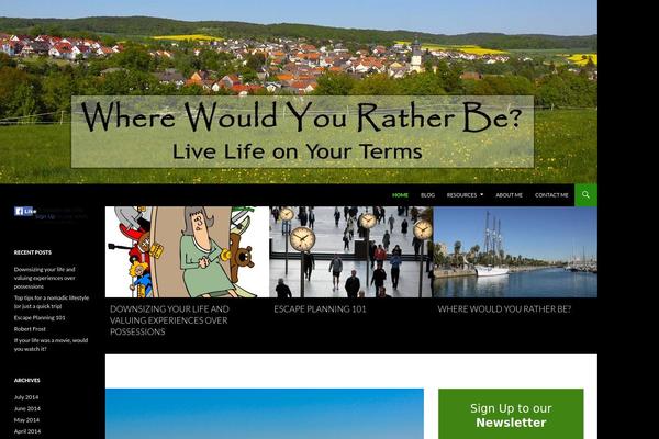 Twenty Fourteen theme site design template sample