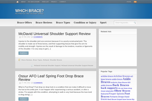 whichbrace.com site used Headlines