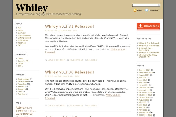 Site using Collapsing Pages plugin