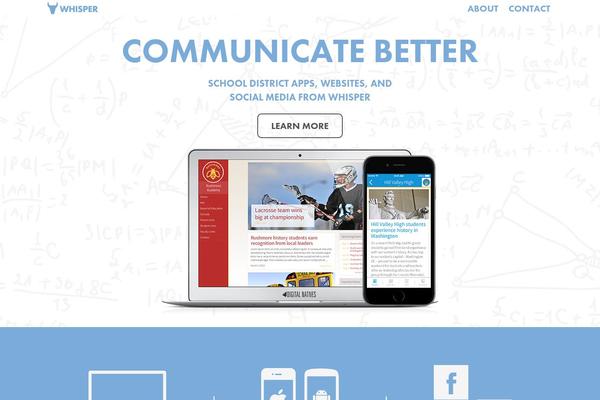Whisper theme site design template sample