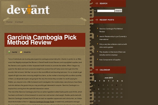 Deviant theme site design template sample