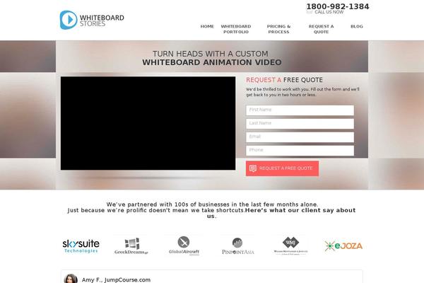 Whiteboard theme site design template sample