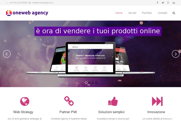 Impreza theme site design template sample