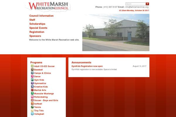 whitemarshrec.org site used Lawman