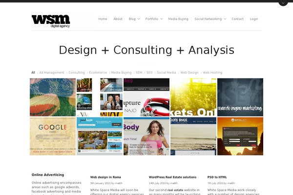 Aware theme site design template sample