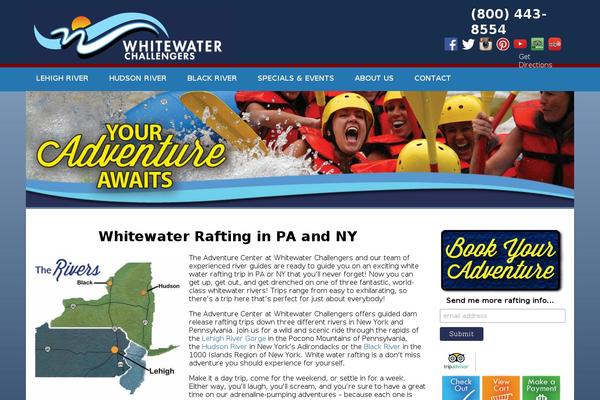 Kayaking theme site design template sample