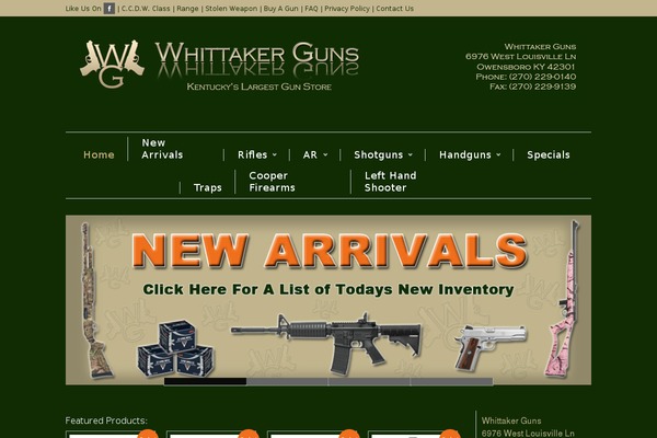 whittakerguns.com site used Maya