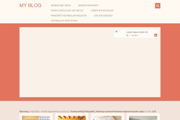Repose theme site design template sample