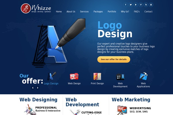 whizzee.com site used Jrtheme