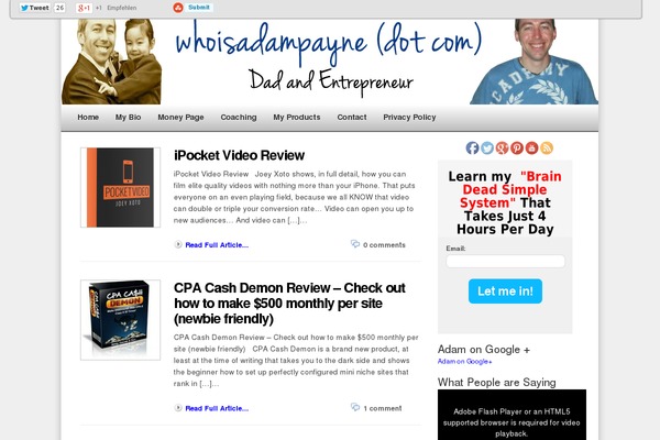 Osmosis theme site design template sample