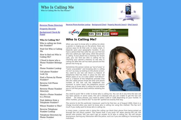 whoiscallingmenow.com site used Affiloblueprint_theme_1.1