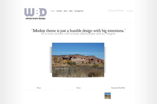 Modest theme site design template sample