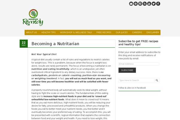 Fruitful theme site design template sample