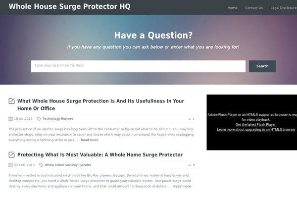 wholehousesurgeprotectorhq.com site used Knowledgebase-theme