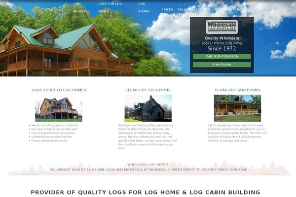 Cabin theme site design template sample