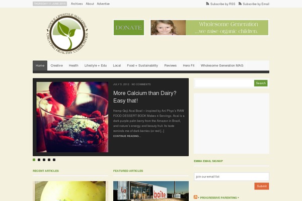Site using Emma Email Signup plugin