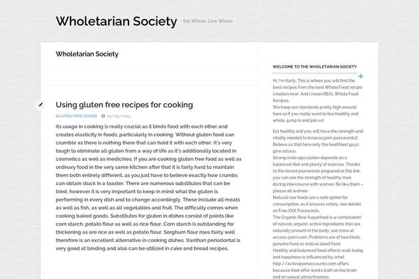 wholetarian.com site used Blogside