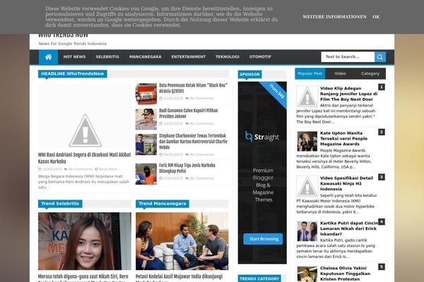 Reportage theme site design template sample