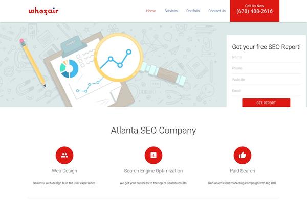 Zephyr theme site design template sample