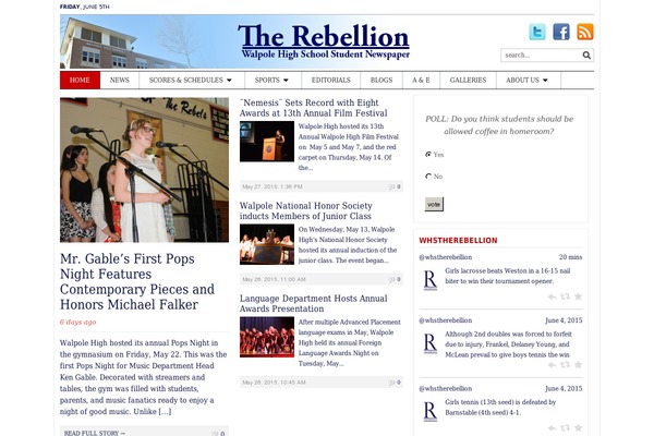 Tribune theme site design template sample