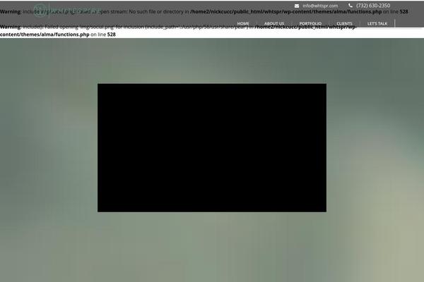 Alma theme site design template sample
