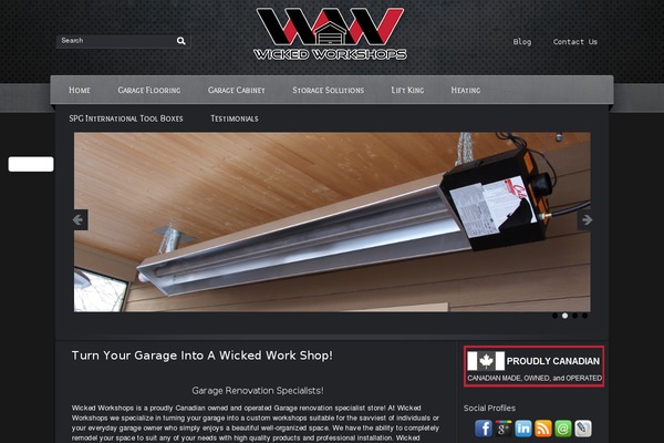 Garage theme site design template sample