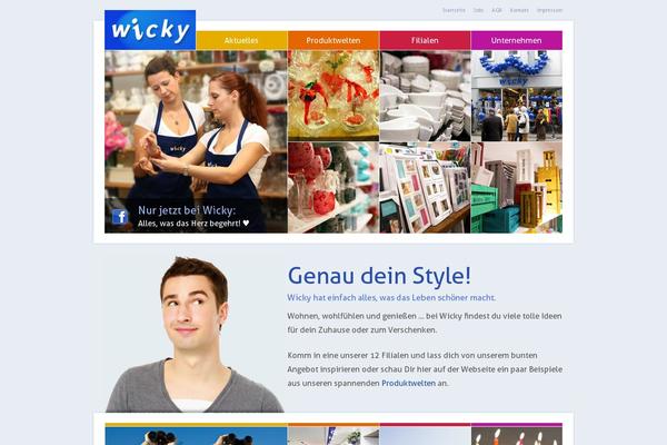 Wicky theme site design template sample