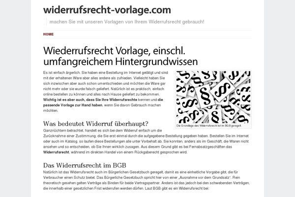 widerrufsrecht-vorlage.com site used Thesis