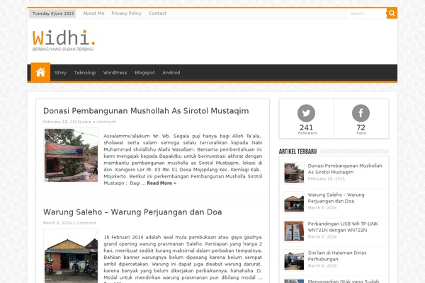 Sahifa theme site design template sample