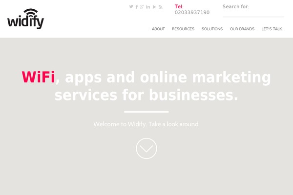 widify.com site used Widify