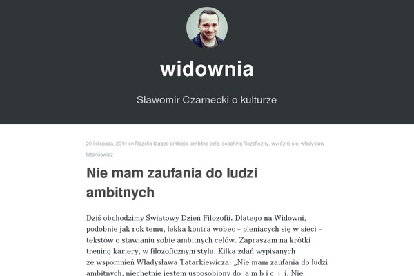 widowniablog.pl site used Feather Magazine