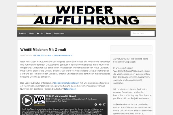 Site using Podlove Podcast Publisher plugin