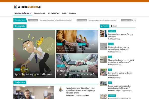 wiedzadlafirm.pl site used Eximious Magazine